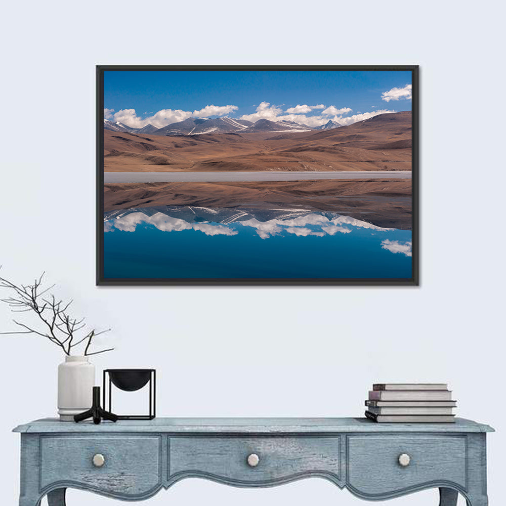 Tso Moriri Reflection, Leh Ladakh Wall Art in a room, landscape