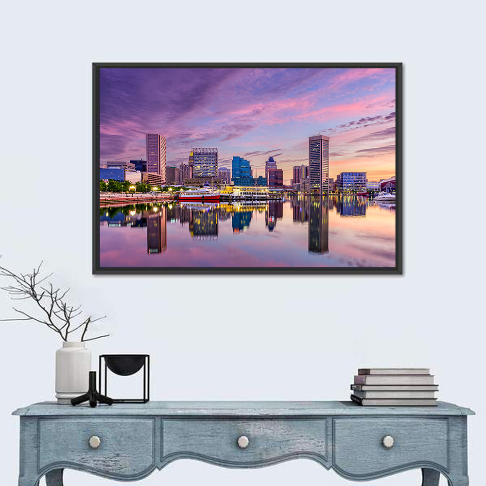 Baltimore Inner Harbor Skyline Wall Art