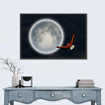 Bald Eagle Moonlight Flight Wall Art