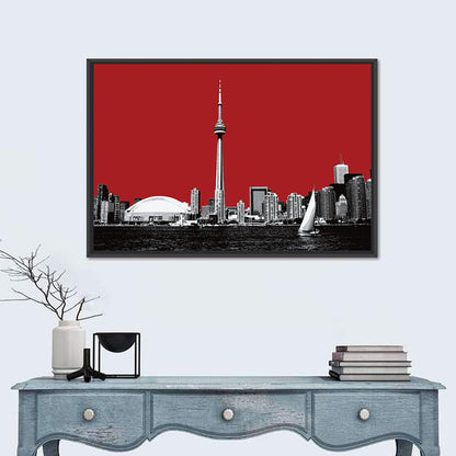 Toronto Cn Tower Silhouette Wall Art