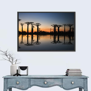 Baobabs At Sunrise Madagascar Wall Art