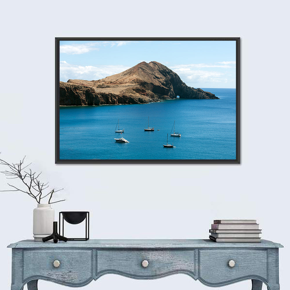 Ponta De Sao Lourenco Cliffs, Portugal Wall Art in a room, landscape
