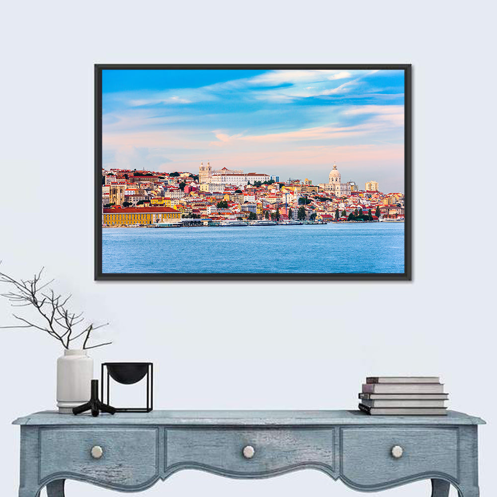 Lisbon Skyline with National Pantheon Wall Art in a room, landscape