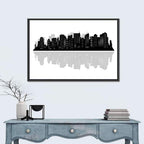 New York Skyline Silhouette Wall Art