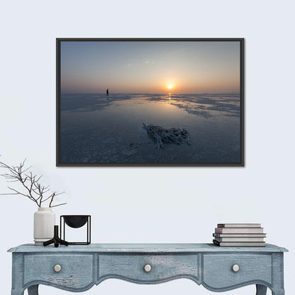 Danakil Desert Sunrise Over Lake Assal Wall Art