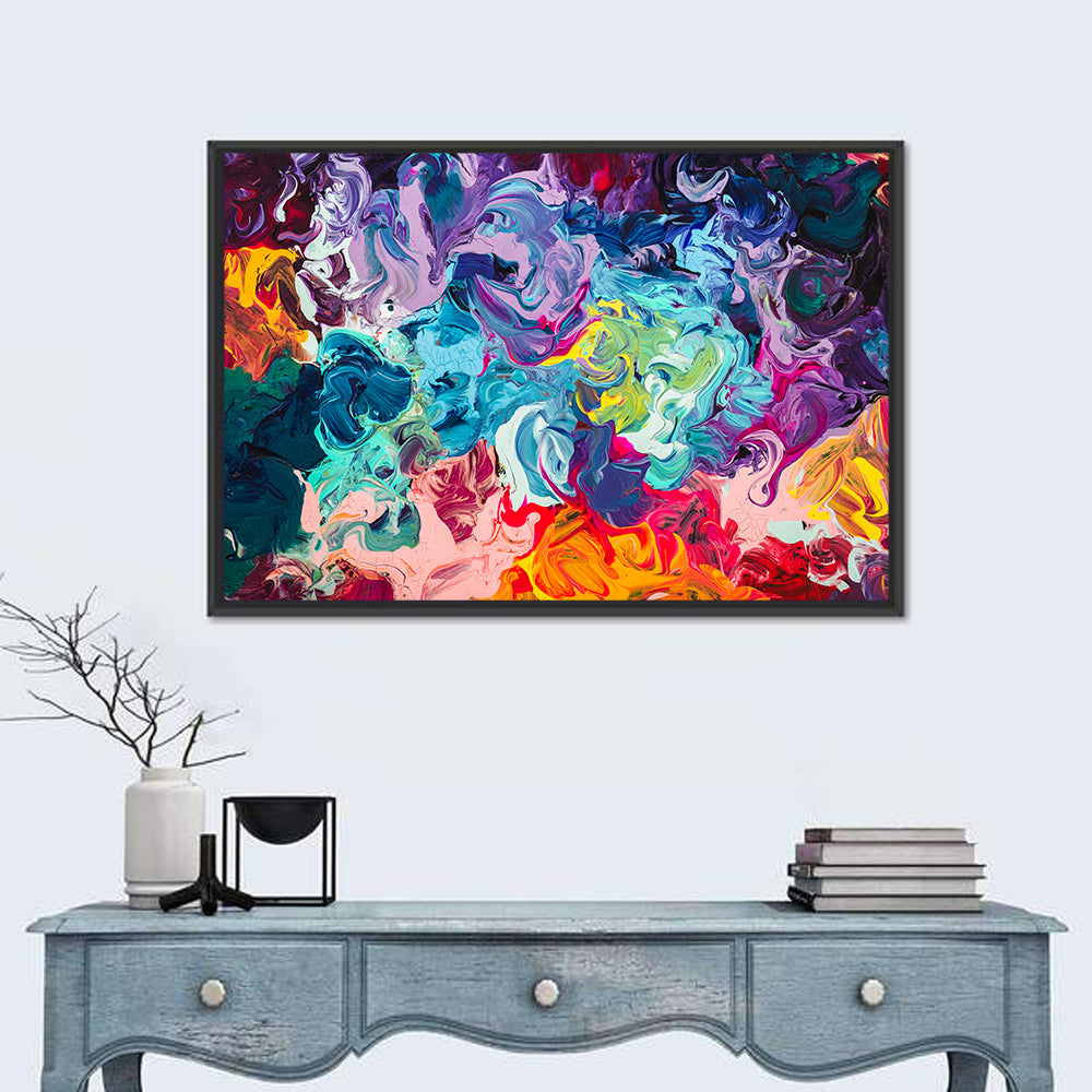 Vibrant Acrylic Swirls Wall Art