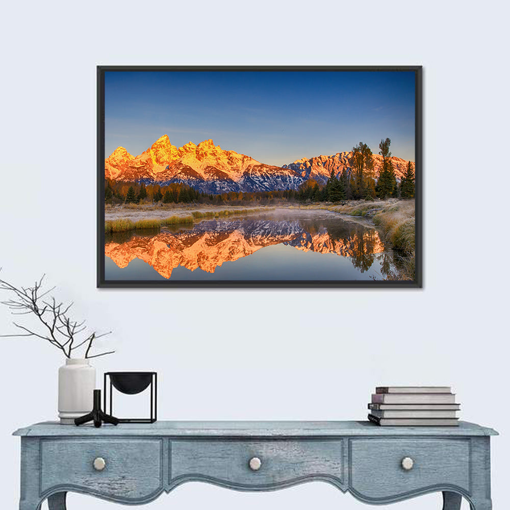 Grand Teton Sunrise Reflection Wall Art