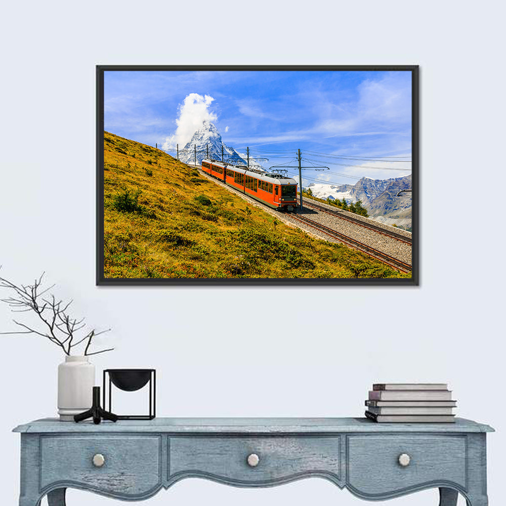 Gornergrat Railway at Zermatt Wall Art in a room, landscape