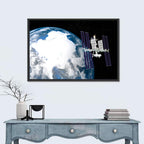 Iss Over Antarctica Wall Art