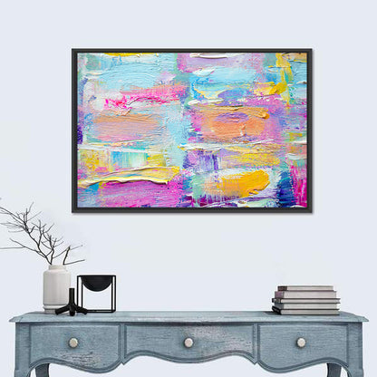 Vibrant Acrylic Brushstroke Abstract Wall Art