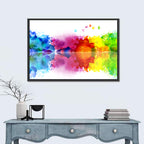 Mirrored Flock of Birds Watercolor Wall Art