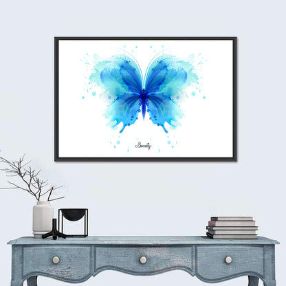 Translucent Blue Butterfly Wall Art