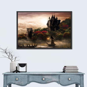 Castle Over Mystery Lake Wall Art