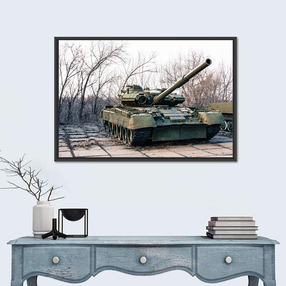 Olive Green Military Tank Wall Art