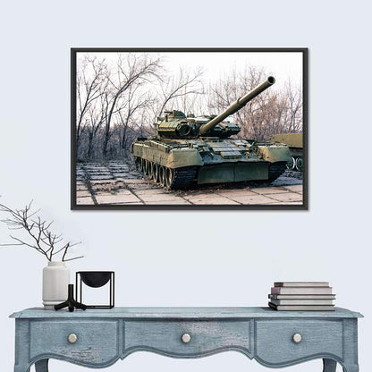 Olive Green Military Tank Wall Art
