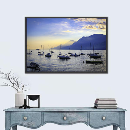 Lake Garda Harbor Sunset Wall Art