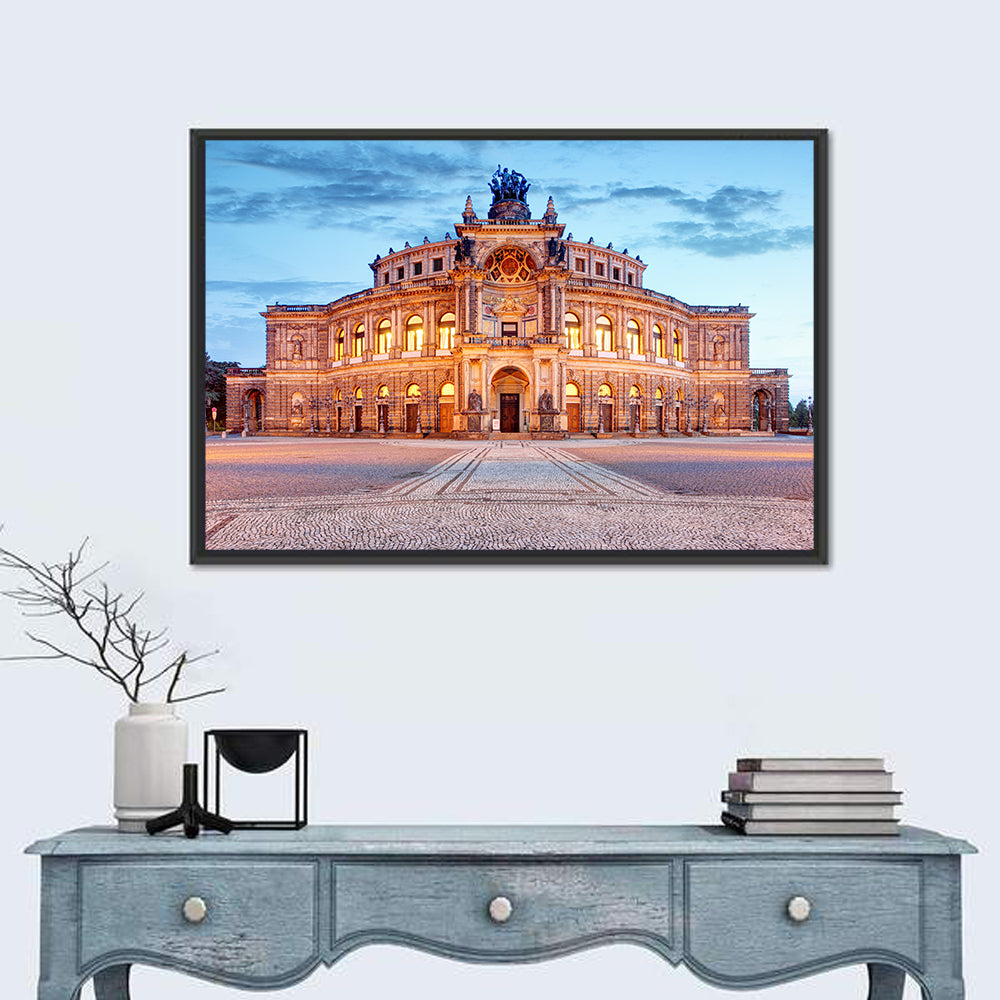 Semperoper Dresden at Twilight Wall Art