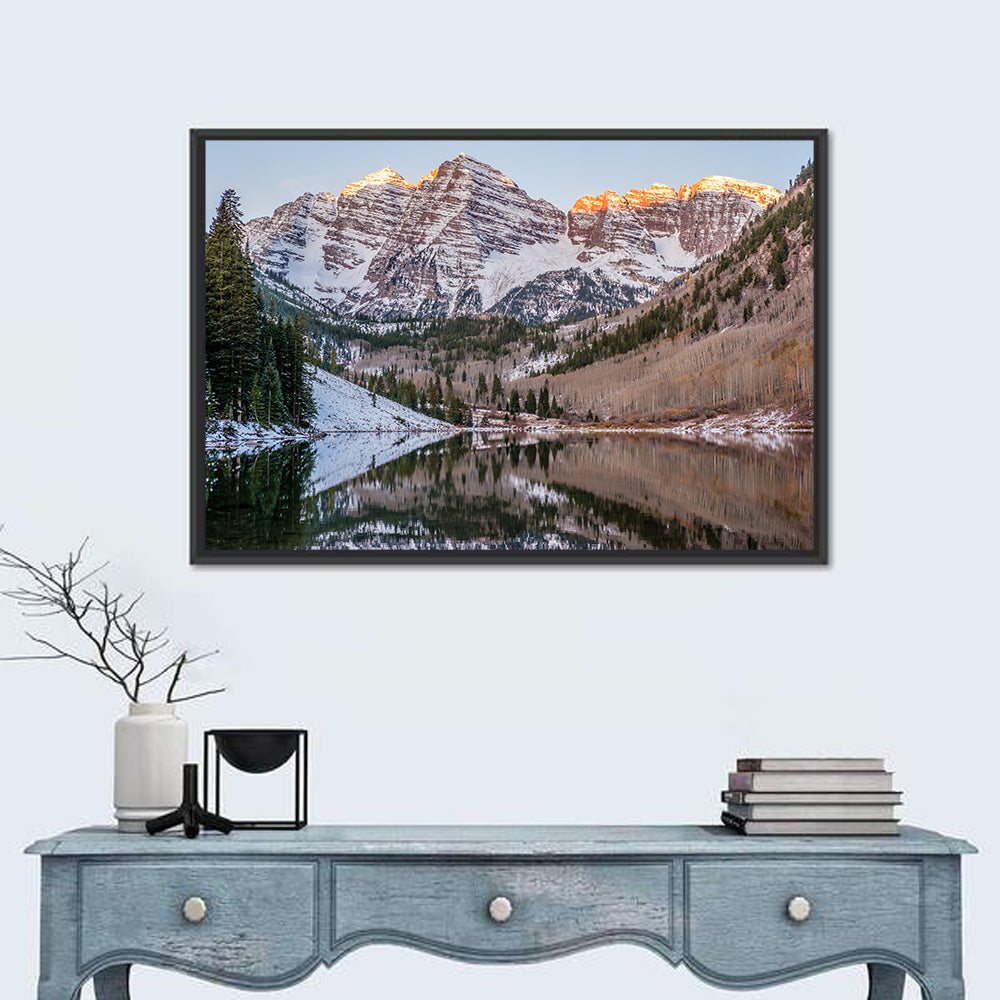 Maroon Bells Reflected on Maroon Lake Wall Art