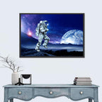 Running Astronaut Wall Art