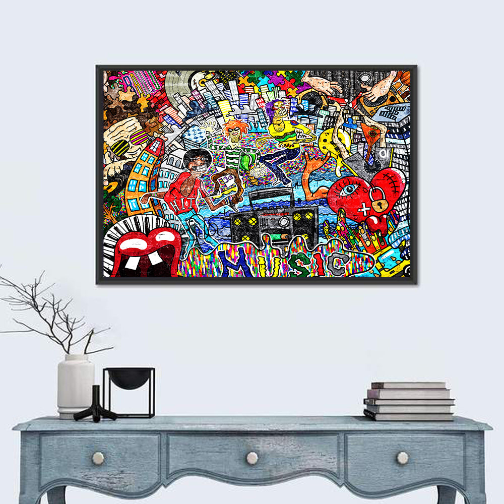 Urban Music Collage Wall Art