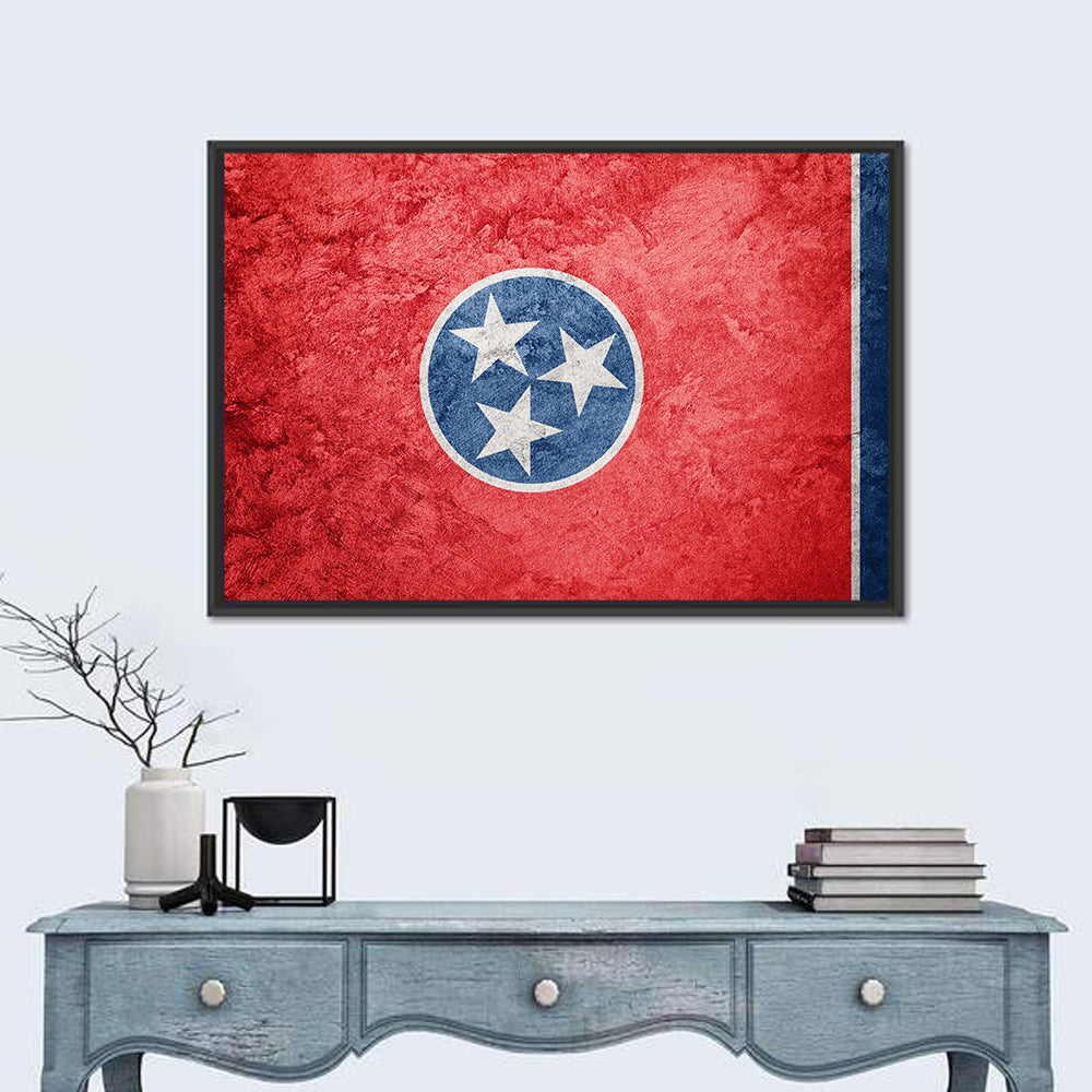 Tennessee State Flag Wall Art in a room, landscape