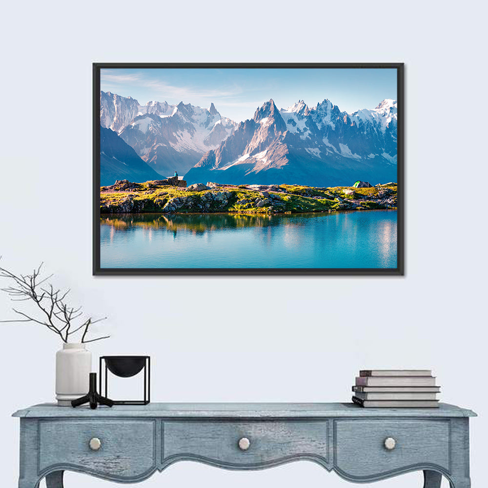 Snowcapped Mountain Lake Wall Art
