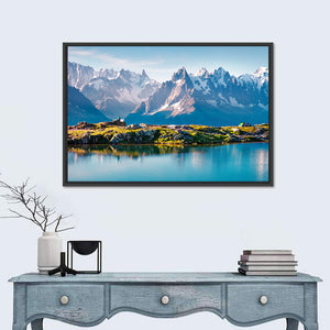 Mountain Lake Blanc Wall Art