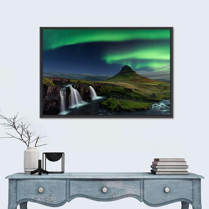Northern Lights Over Kirkjufellsfoss Wall Art