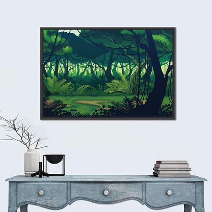Seamless Jungle Forest Wall Art