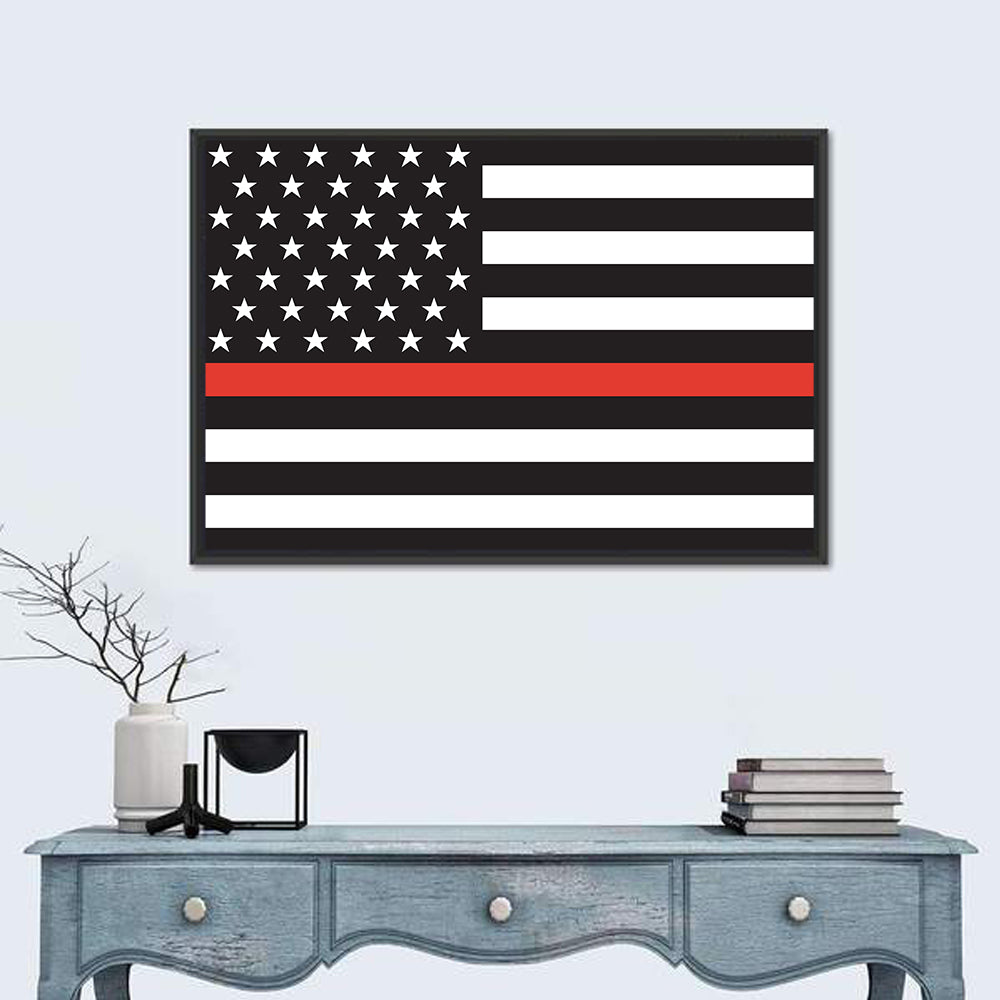 American Flag Minimalist Design Wall Art