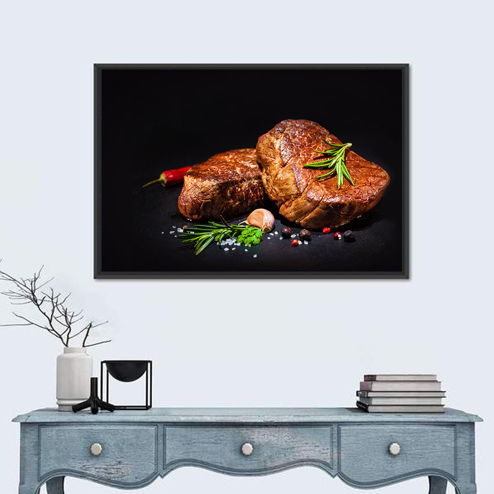 Grilled Beef Fillet Steaks with Rosemary Wall Art