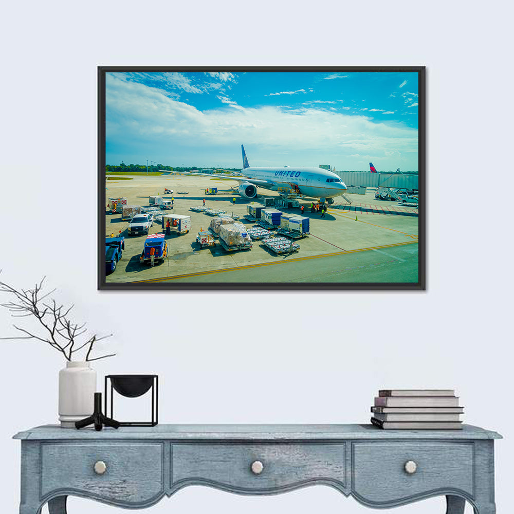 Cancun International Airport Tarmac Wall Art in a room, landscape