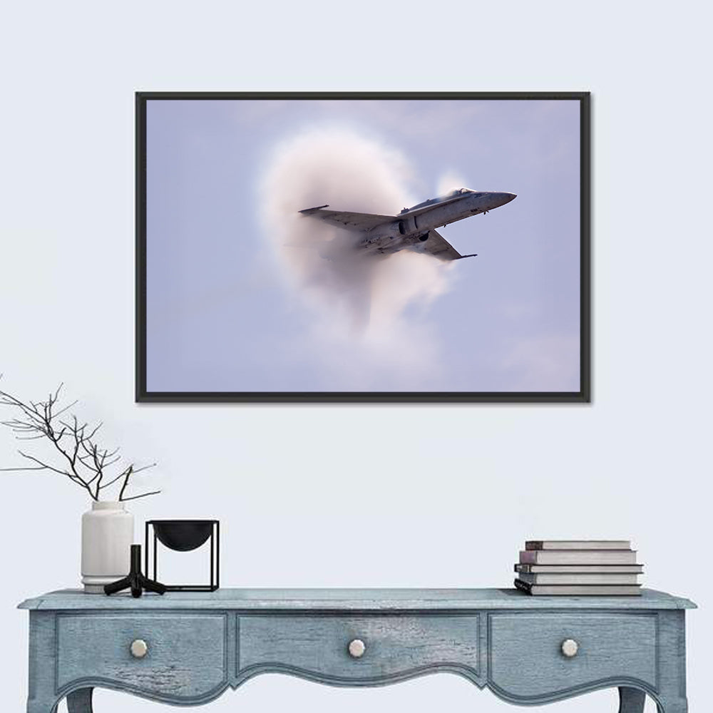Supersonic Fighter Jet with Vapor Cone Wall Art