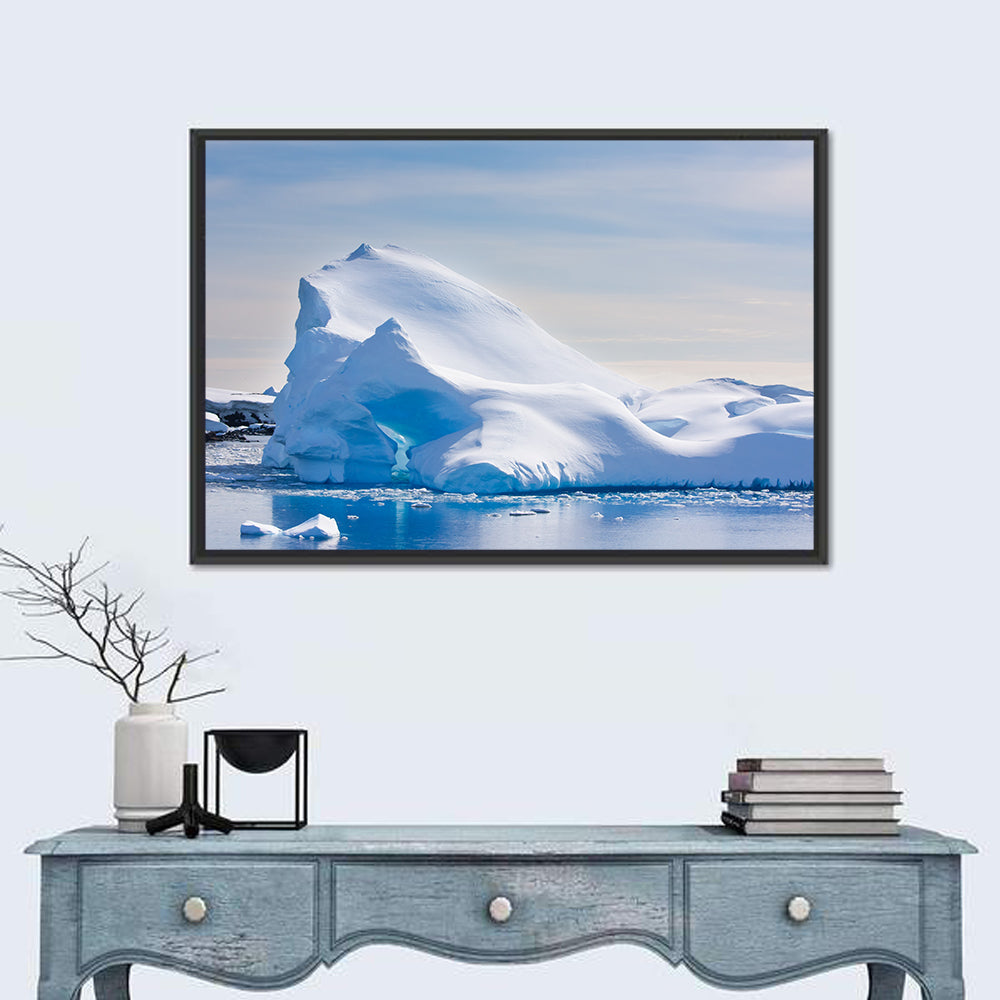 Antarctic Iceberg in Snow Wall Art in a room, landscape