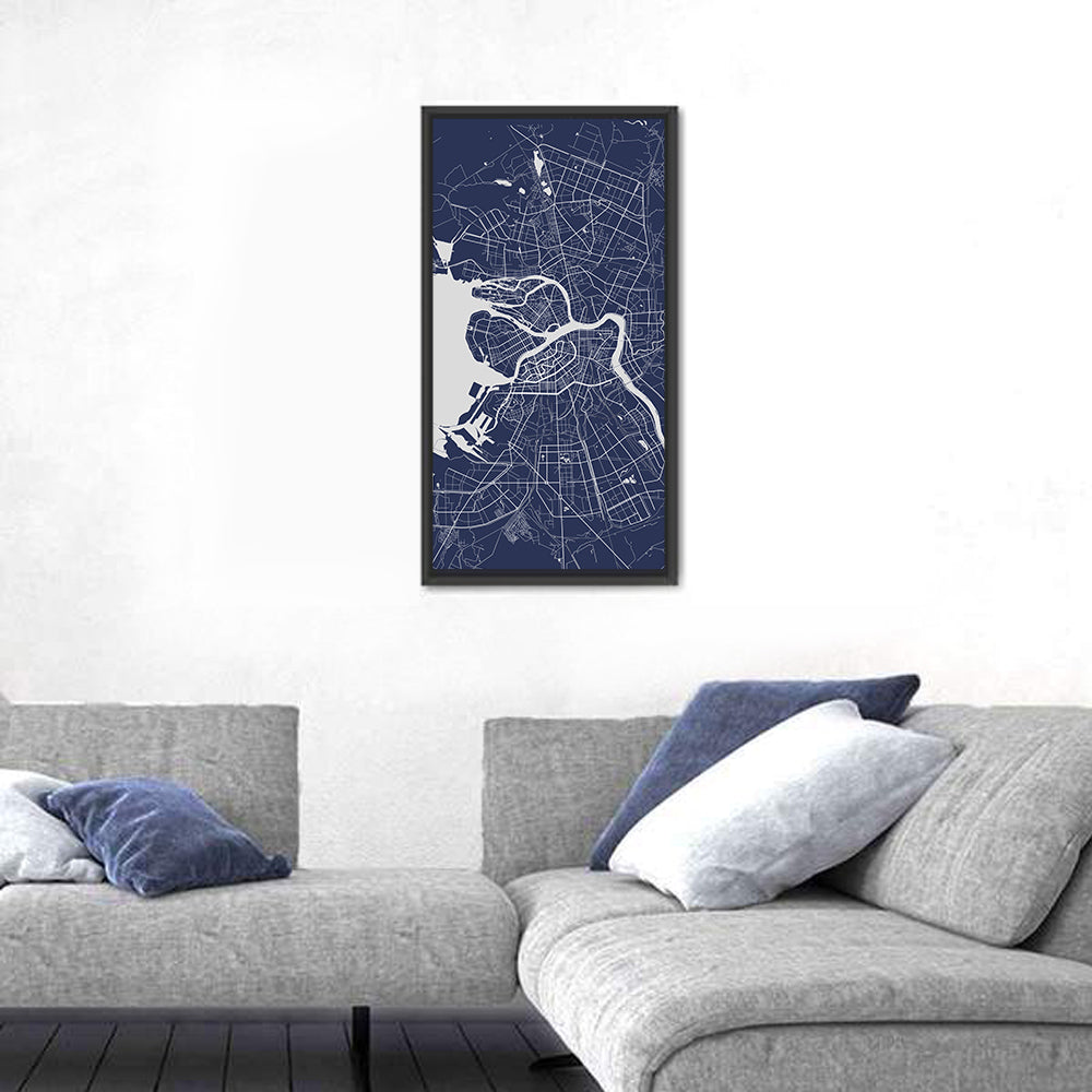 Saint Petersburg Map Wall Art
