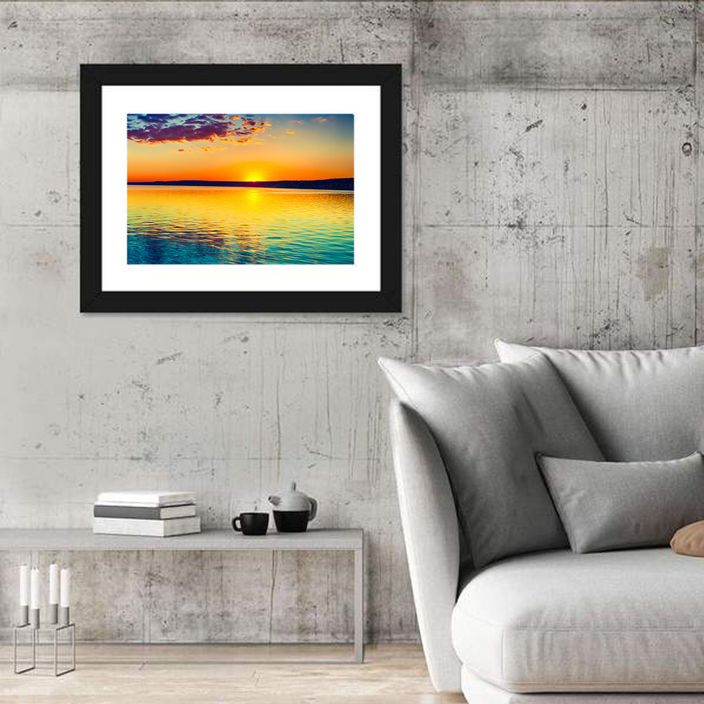 Golden Hour Over Russian Lake Wall Art