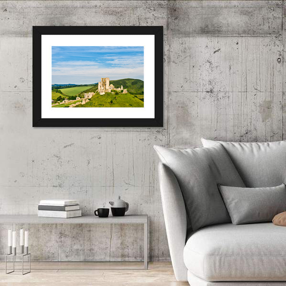 The Ruins Of Corfe Castle Wall Art