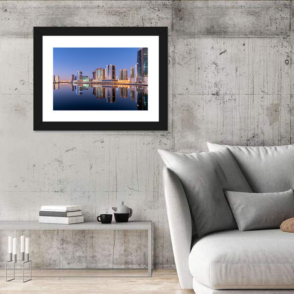 Dubai Marina Skyline at Dusk Wall Art