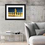 Golden King with Pawns Wall Art