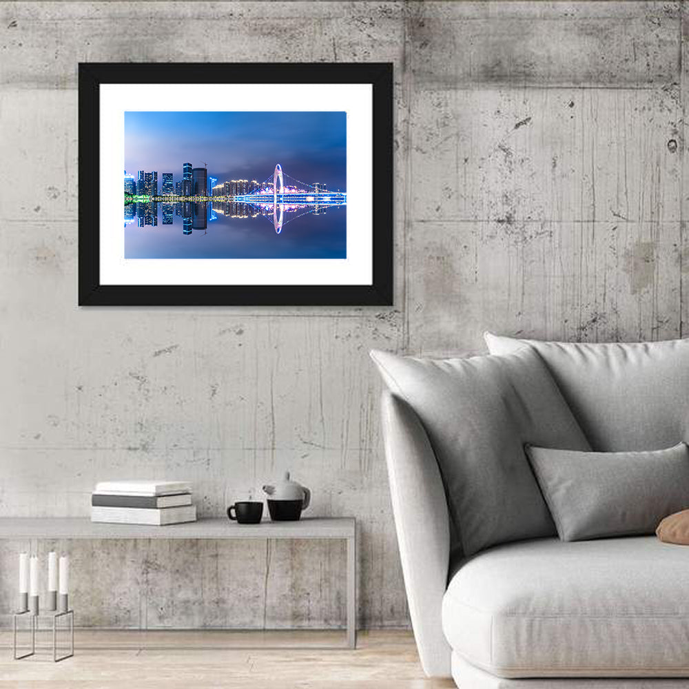 Guangzhou Skyline at Liede Bridge Wall Art