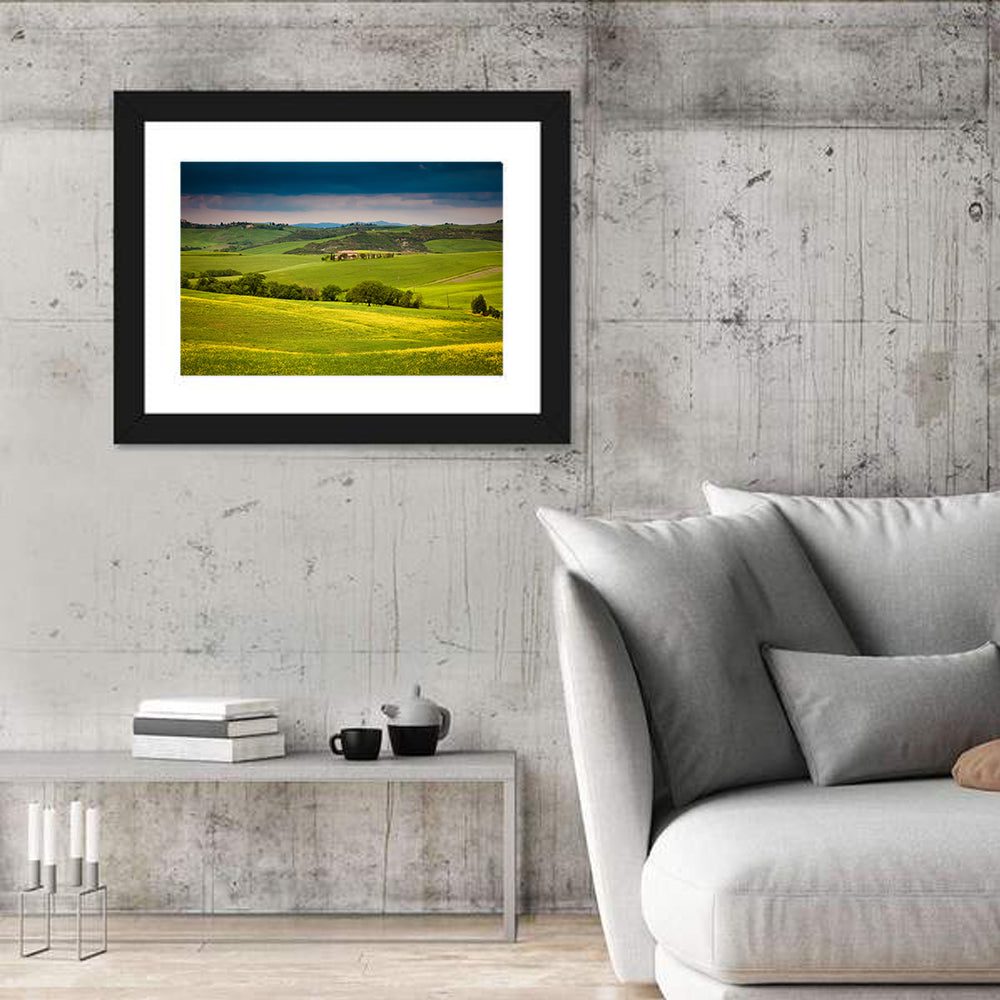 Tuscany in Summer Wall Art in a room, landscape