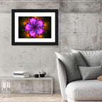 Vibrant Fractal Flower Wall Art