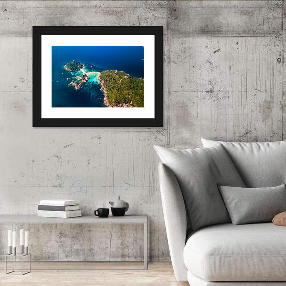 Koh Nang Yuan Aerial View Wall Art