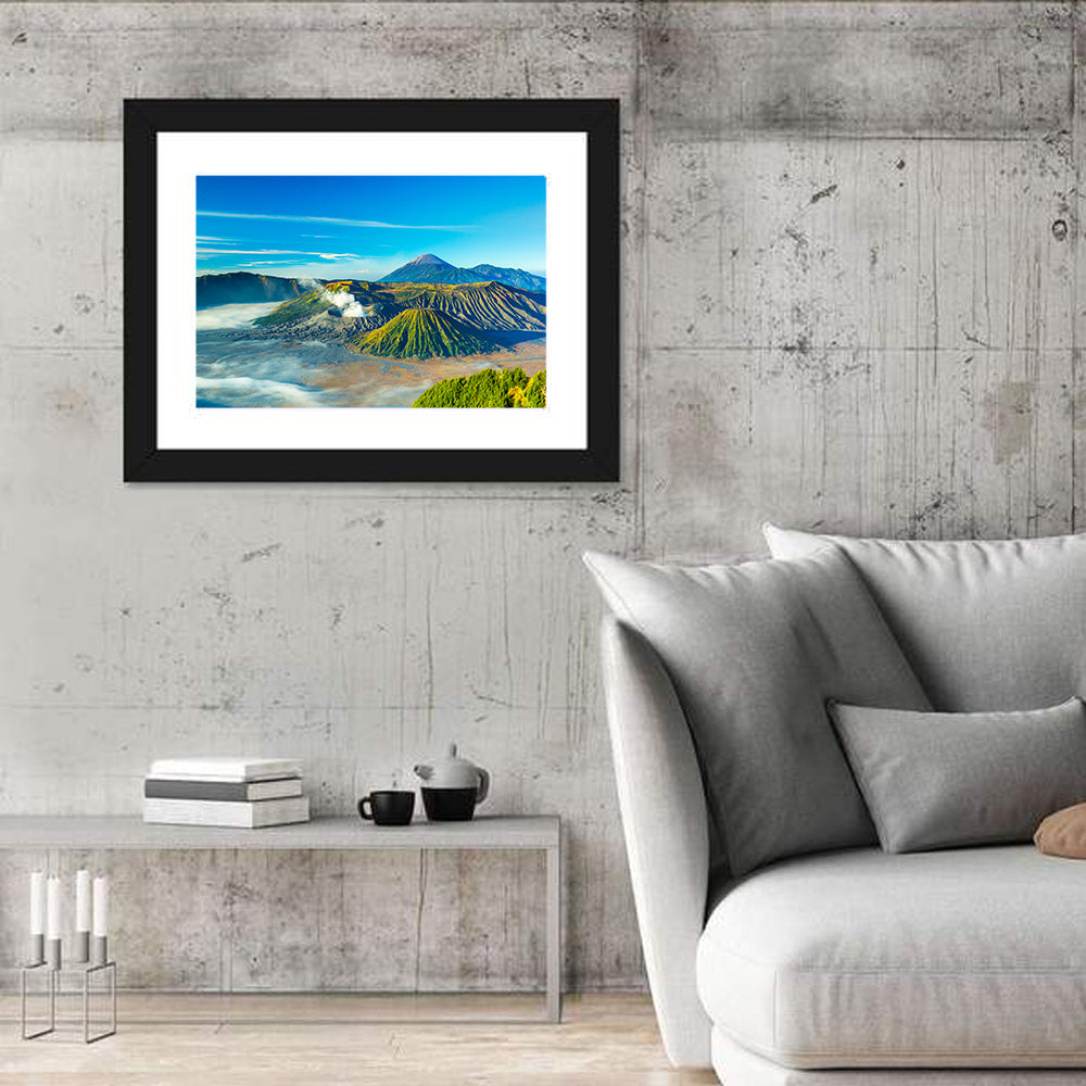 Mount Bromo at Sunrise Wall Art in a room, landscape