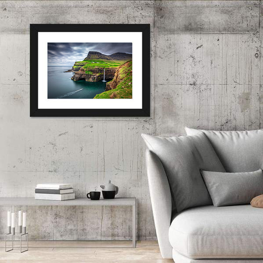 Múlafossur Waterfall, Gásadalur Wall Art