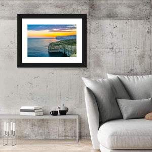 Sunset Over Sanap Cliffs Malta Wall Art