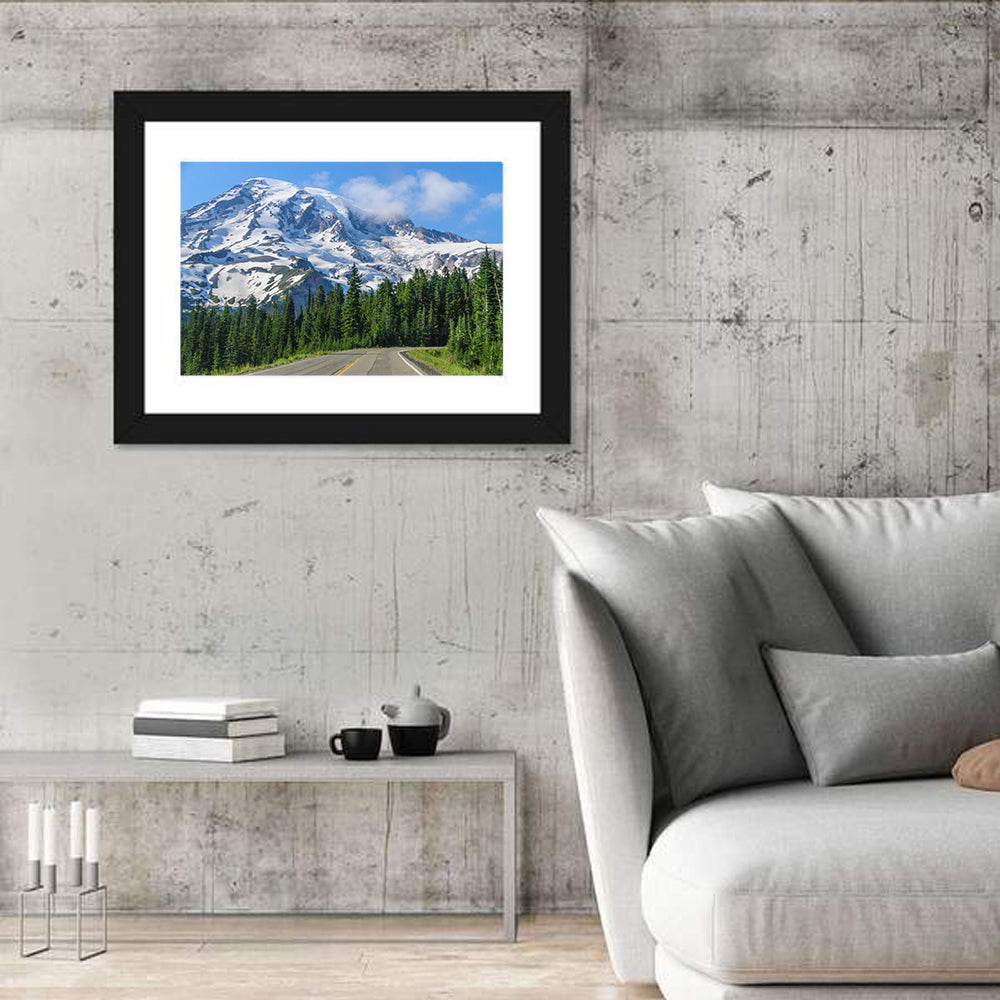 Road to Mount Rainier Wall Art in a room, landscape