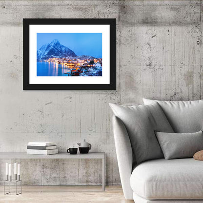 Reine Harbor at Twilight Wall Art