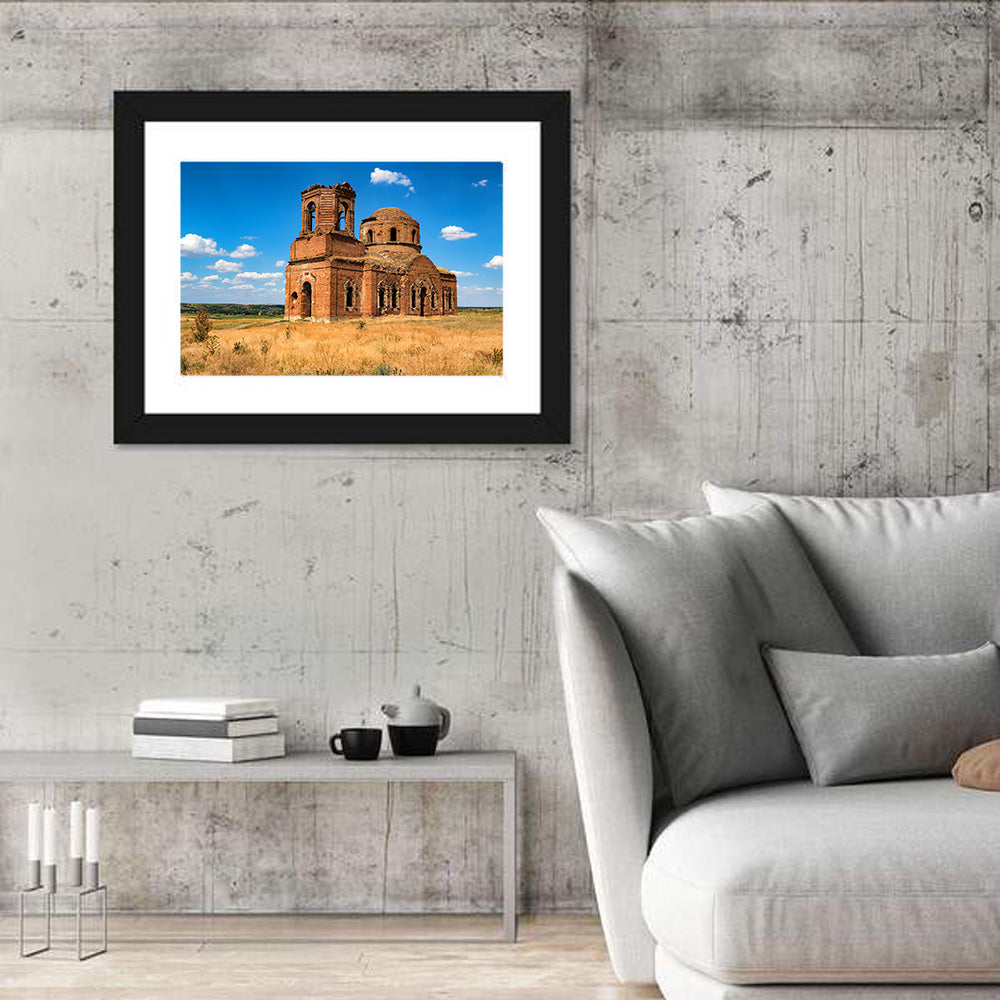 Sunlit Ruined Orthodox Cathedral Wall Art