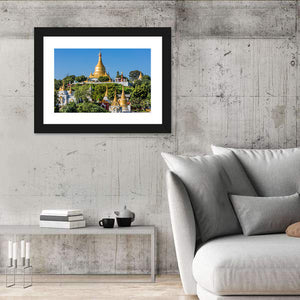 Sagaing Hills & Temples Skyline In Burma Wall Art